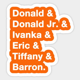 The Trumps White Sticker